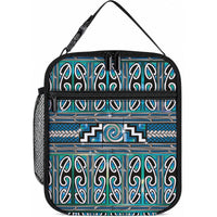 Maori Matariki Lunch Bag Green Galaxy Aesthetic Koru Art LT01 10.2 × 8.3 × 4.3 inch Green - Polynesian Pride