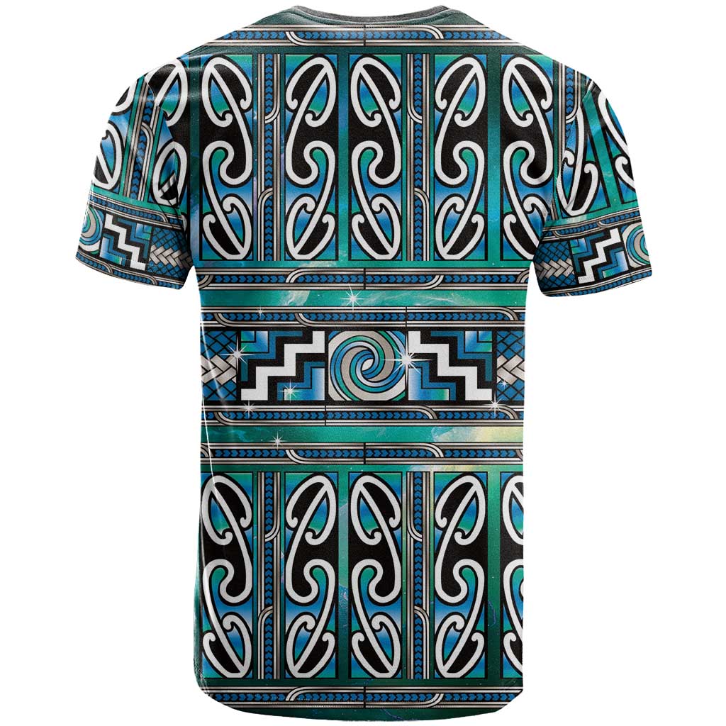 Maori Matariki T Shirt Green Galaxy Aesthetic Koru Art