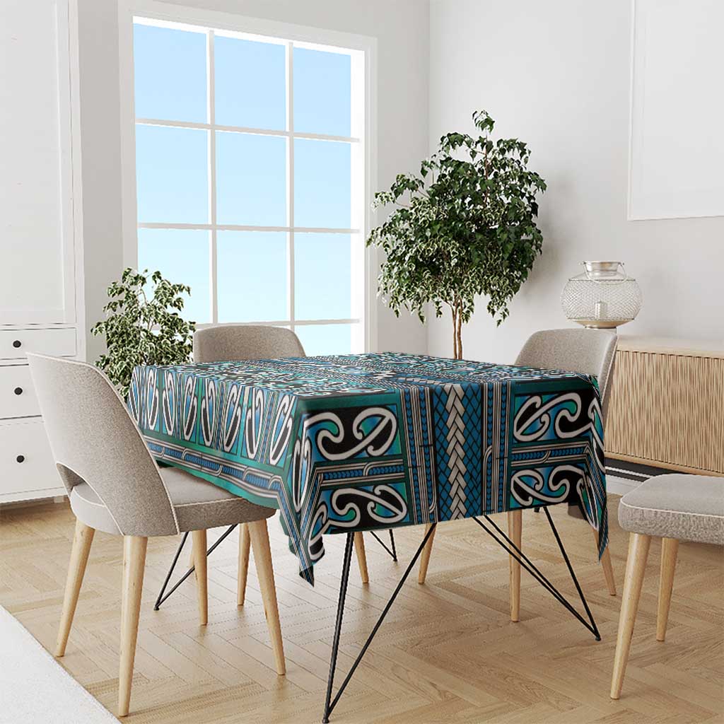 Maori Matariki Tablecloth Green Galaxy Aesthetic Koru Art