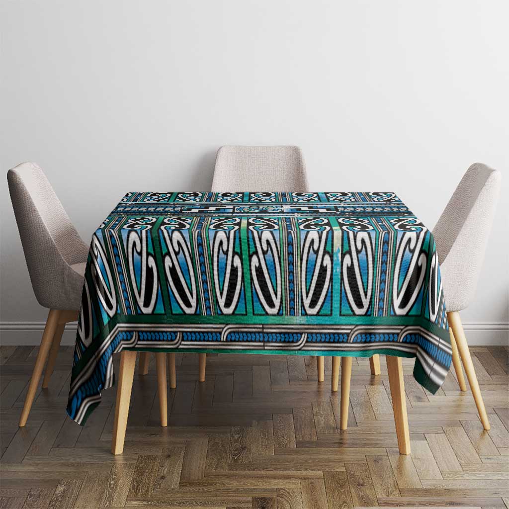 Maori Matariki Tablecloth Green Galaxy Aesthetic Koru Art