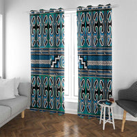 Maori Matariki Window Curtain Green Galaxy Aesthetic Koru Art