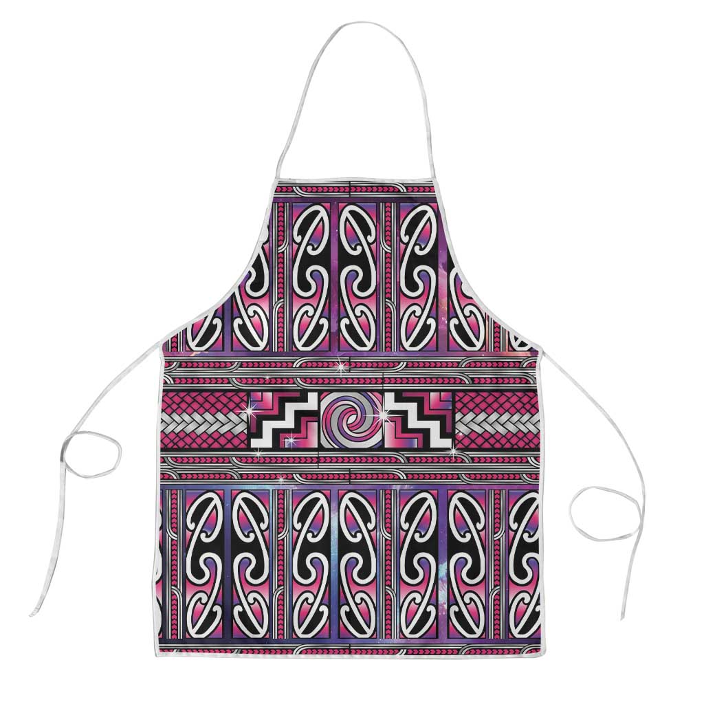 Maori Matariki Apron Pink Galaxy Aesthetic Koru Art