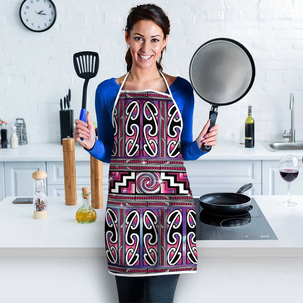Maori Matariki Apron Pink Galaxy Aesthetic Koru Art