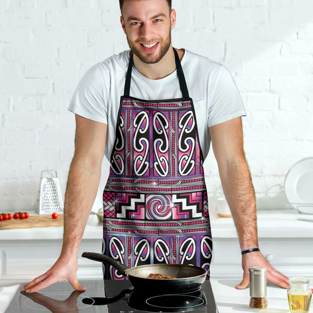 Maori Matariki Apron Pink Galaxy Aesthetic Koru Art