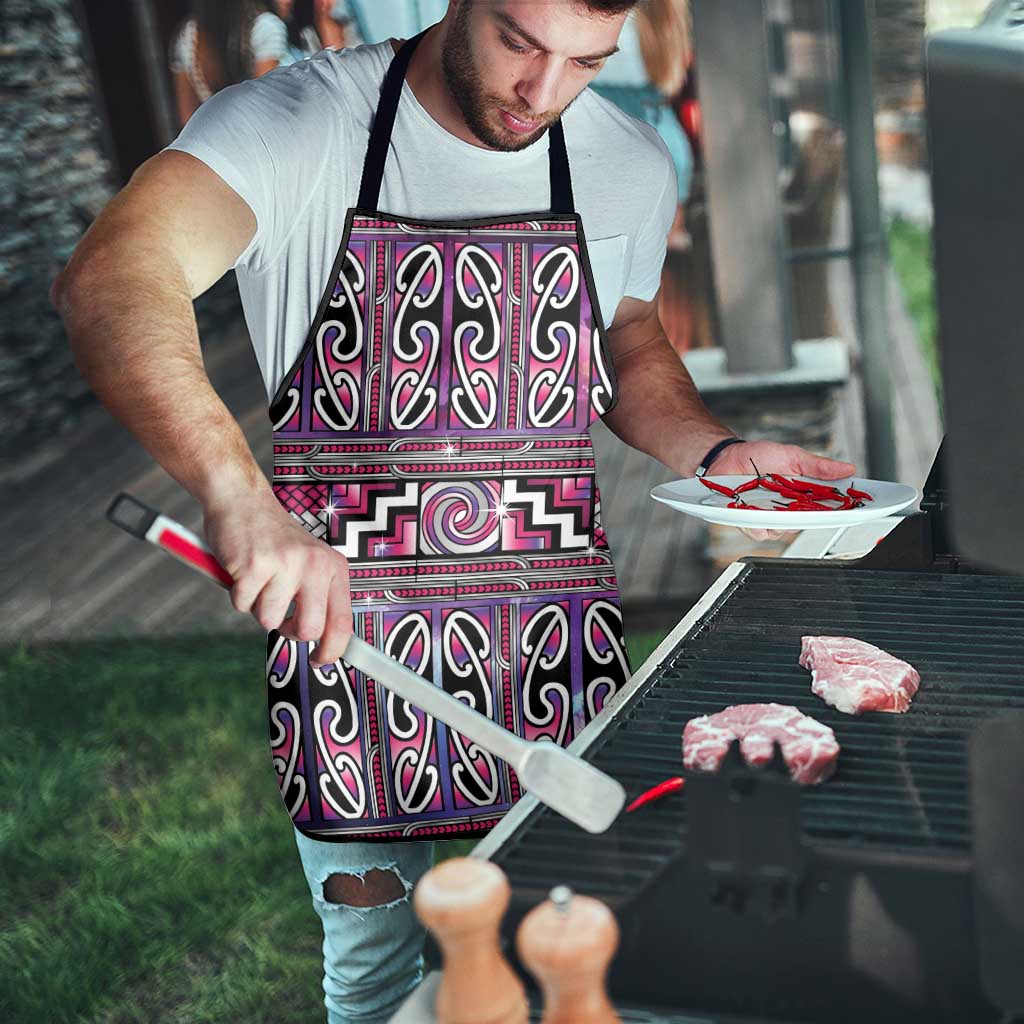 Maori Matariki Apron Pink Galaxy Aesthetic Koru Art