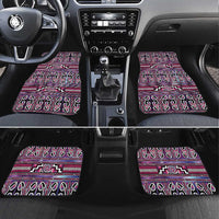 Maori Matariki Car Mats Pink Galaxy Aesthetic Koru Art