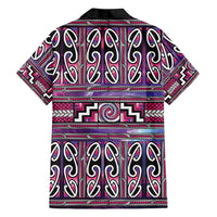 Maori Matariki Family Matching Summer Maxi Dress and Hawaiian Shirt Pink Galaxy Aesthetic Koru Art LT01 - Polynesian Pride