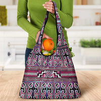 Maori Matariki Grocery Bag Pink Galaxy Aesthetic Koru Art