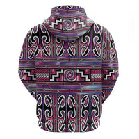 Maori Matariki Hoodie Pink Galaxy Aesthetic Koru Art