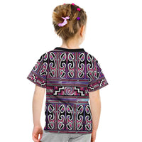 Maori Matariki Kid T Shirt Pink Galaxy Aesthetic Koru Art