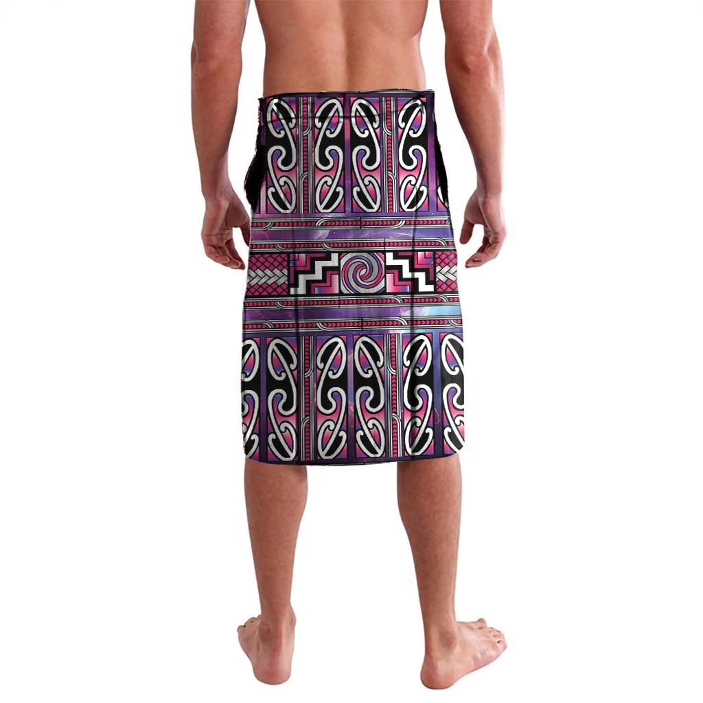 Maori Matariki Lavalava Pink Galaxy Aesthetic Koru Art