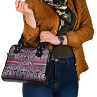 Maori Matariki Shoulder Handbag Pink Galaxy Aesthetic Koru Art