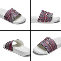 Maori Matariki Slide Sandals Pink Galaxy Aesthetic Koru Art