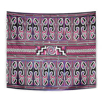 Maori Matariki Tapestry Pink Galaxy Aesthetic Koru Art