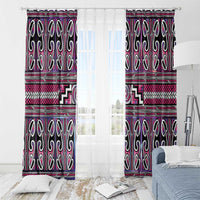 Maori Matariki Window Curtain Pink Galaxy Aesthetic Koru Art