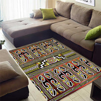 Maori Matariki Area Rug Yellow Galaxy Aesthetic Koru Art