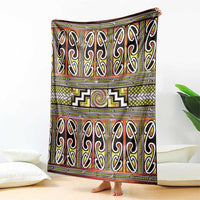 Maori Matariki Blanket Yellow Galaxy Aesthetic Koru Art