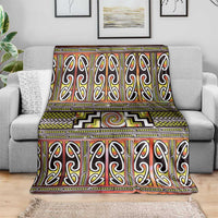 Maori Matariki Blanket Yellow Galaxy Aesthetic Koru Art