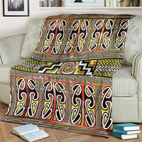 Maori Matariki Blanket Yellow Galaxy Aesthetic Koru Art
