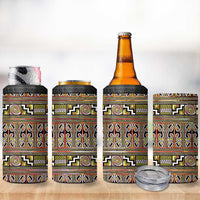 Maori Matariki 4 in 1 Can Cooler Tumbler Yellow Galaxy Aesthetic Koru Art