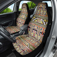 Maori Matariki Car Seat Cover Yellow Galaxy Aesthetic Koru Art