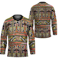 Maori Matariki Hockey Jersey Yellow Galaxy Aesthetic Koru Art