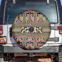 Maori Matariki Spare Tire Cover Yellow Galaxy Aesthetic Koru Art
