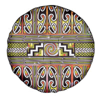 Maori Matariki Spare Tire Cover Yellow Galaxy Aesthetic Koru Art