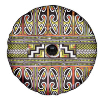 Maori Matariki Spare Tire Cover Yellow Galaxy Aesthetic Koru Art