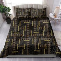 Hawaii Brown Plumeria Lei Black Bedding Set Frangipani Floral Heritage Art