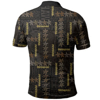Hawaii Brown Plumeria Lei Black Polo Shirt Frangipani Floral Heritage Art LT01 - Polynesian Pride