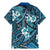 Polynesian Hibiscus Tropical Blue Floral Family Matching Mermaid Dress and Hawaiian Shirt Tribal Pattern - Polynesian Pride