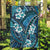 Polynesian Hibiscus Tropical Blue Floral Garden Flag Tribal Pattern - Polynesian Pride