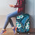 Polynesian Hibiscus Tropical Blue Floral Luggage Cover Tribal Pattern - Polynesian Pride