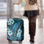 Polynesian Hibiscus Tropical Blue Floral Luggage Cover Tribal Pattern - Polynesian Pride