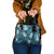 Polynesian Hibiscus Tropical Blue Floral Shoulder Handbag Tribal Pattern - Polynesian Pride
