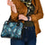 Polynesian Hibiscus Tropical Blue Floral Shoulder Handbag Tribal Pattern - Polynesian Pride