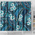 Polynesian Hibiscus Tropical Blue Floral Shower Curtain Tribal Pattern - Polynesian Pride