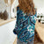 Polynesian Hibiscus Tropical Blue Floral Women Casual Shirt Tribal Pattern - Polynesian Pride