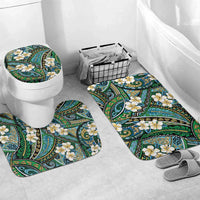 Polynesian Hibiscus Tropical Green Floral Bathroom Set Tribal Pattern - Polynesian Pride