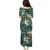 Polynesian Hibiscus Tropical Green Floral Family Matching Puletasi and Hawaiian Shirt Tribal Pattern - Polynesian Pride
