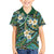 Polynesian Hibiscus Tropical Green Floral Family Matching Short Sleeve Bodycon Dress and Hawaiian Shirt Tribal Pattern - Polynesian Pride
