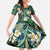 Polynesian Hibiscus Tropical Green Floral Family Matching Tank Maxi Dress and Hawaiian Shirt Tribal Pattern - Polynesian Pride