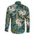 Polynesian Hibiscus Tropical Green Floral Family Matching Tank Maxi Dress and Hawaiian Shirt Tribal Pattern - Polynesian Pride