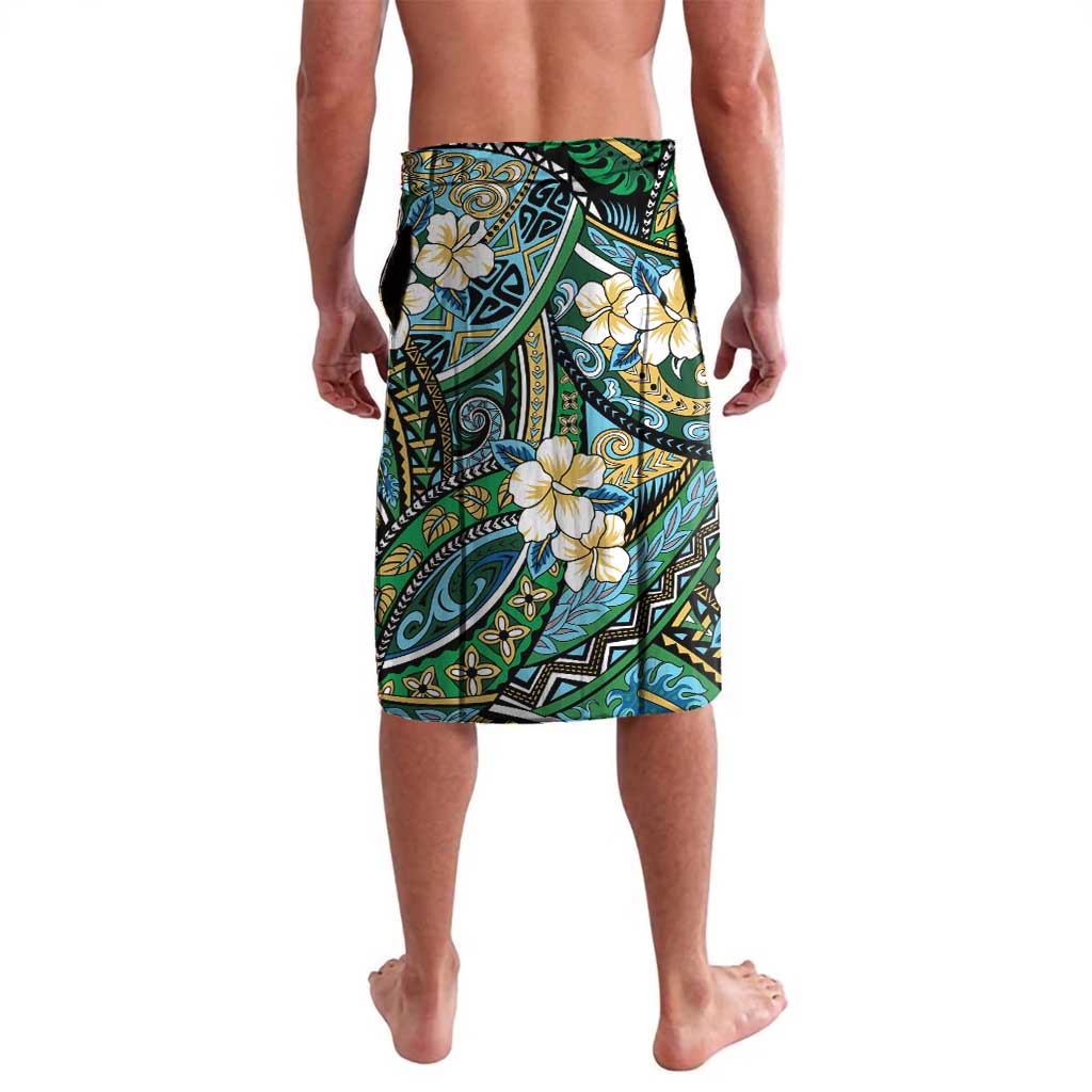 Polynesian Hibiscus Tropical Green Floral Lavalava Tribal Pattern - Polynesian Pride