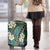 Polynesian Hibiscus Tropical Green Floral Luggage Cover Tribal Pattern - Polynesian Pride