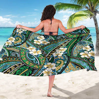 Polynesian Hibiscus Tropical Green Floral Sarong Tribal Pattern - Polynesian Pride