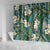 Polynesian Hibiscus Tropical Green Floral Shower Curtain Tribal Pattern - Polynesian Pride