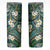 Polynesian Hibiscus Tropical Green Floral Skinny Tumbler Tribal Pattern - Polynesian Pride