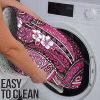 Polynesian Hibiscus Tropical Pink Floral Bathroom Set Tribal Pattern - Polynesian Pride